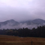靄の比良山